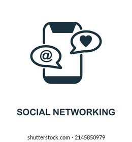 Icono plano de las redes sociales. Signo de elemento coloreado de la colección de redes. Icono de red social plana para diseño web, infografía y más.