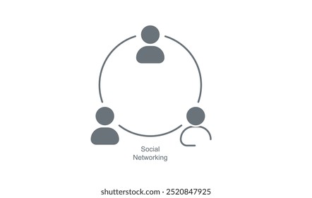 Ícone de Rede Social para Aplicativos Móveis Incentivando a Interação do Usuário e Comunidades