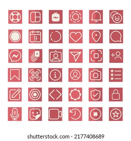 Social networking icon set. illustration