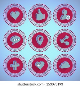 Social networking icons. EPS10.