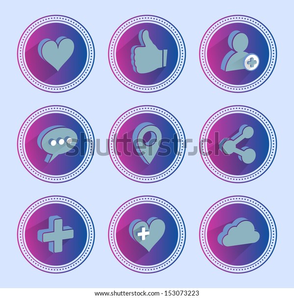 Social Networking Icons Eps10 Stock Vector (Royalty Free) 153073223