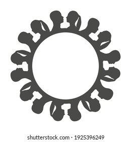 Social Networking People konzeptionelles Design. Menschliche Kommunikation einfache Symbole Modell.