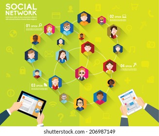 Social Networking People Conceptual Vector Design 