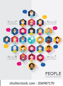 Social Networking People Conceptual Vector Design 