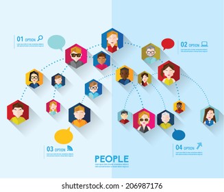 Social Networking People Conceptual Vector Design 