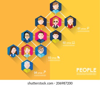 Social Networking People Conceptual Vector Design 