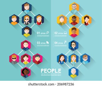 Social Networking People Conceptual Vector Design 