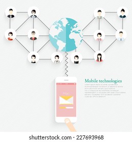 Social Networking People Conceptual Vector Design