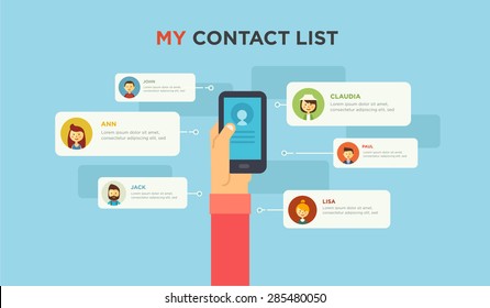 Social Networking People Conceptual Vector Design