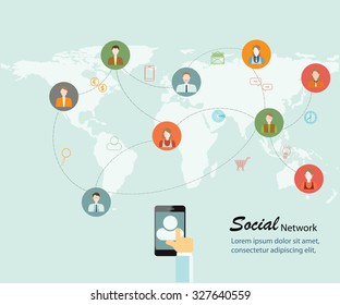 Social Networking People Conceptual, Vector illustration.
