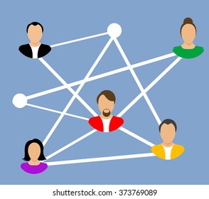 Social Networking People Conceptual Vector Design illustration