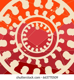 Social Networking People Conceptual Vector Design. Human communication simple icons model.