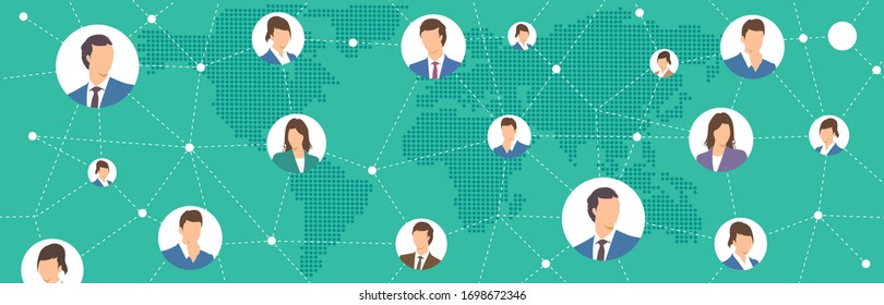 Social networking service global Vector