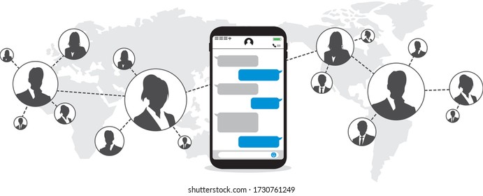 Social networking service global Vector