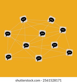 social networking sign communication vector