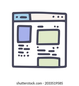 icono de red social color vector doodle simple
