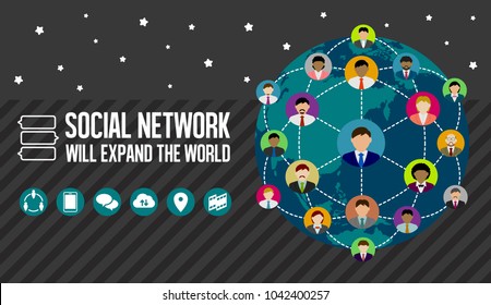 social networking (SNS) illustration