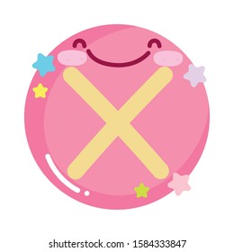 social networks cartoon error button icon vector illustration