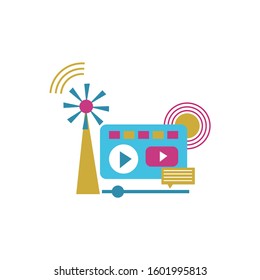 Social Networks. Internet communication. vector