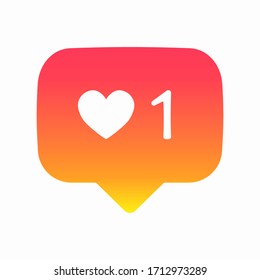 Social networks notification counter. User interface element. Vector illustration
