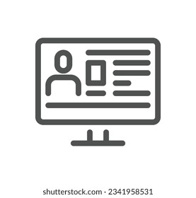 Social networks related icon outline and linear vector.