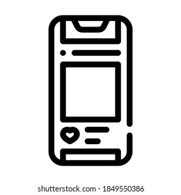 social networks smartphone line icon vector. social networks smartphone sign. isolated contour symbol black illustration social networks smartphone line icon vector. social networks smartphone sign. isolated contour symbol black illustration