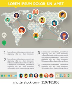 Social Networks Users infographics