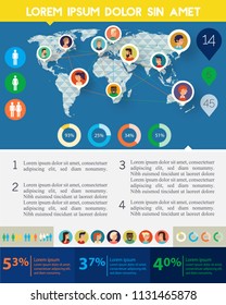 Social Networks Users infographics