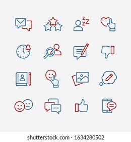 Social Networks Vector Icons set