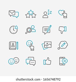 Conjunto de iconos vectores de redes sociales