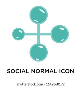 Social normal icon vector isolated on white background for your web and mobile app design, Social normal logo concept