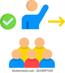 Social Norms Icon Flat Vector Illustration