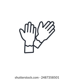 Social participation icon. vector.Editable stroke.linear style sign for use web design,logo.Symbol illustration.