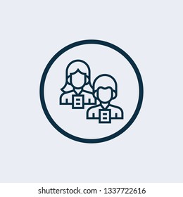 Social Participation outline icon. Thin line element from crowdfunding icons collection. UI and UX. Pixel perfect social participation icon for web design, apps, software, print usage