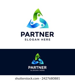 social partner logo design vector illustration