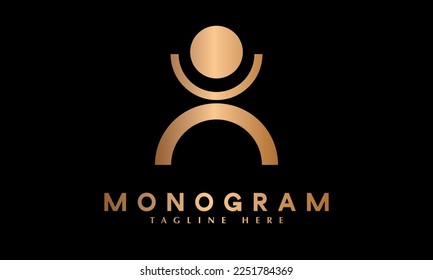 Social people abstract monogram vector logo template