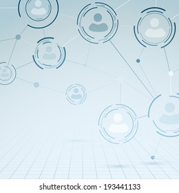 Social people communication modeling structure concept. Vector illustration
