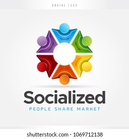 Social People Logo Template