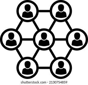 Social People, Network, Networking, Connect, Connecting, Referral Program Icon. Social Media Connection