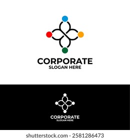 social people vector logo design