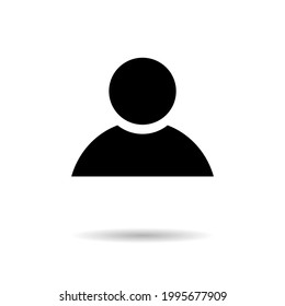 Persona social, usuario, perfil, como símbolo para la web. Signo de botón de medios, medios de red aislados de diseño plano.