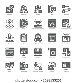 Social Planner Icon pack for your website, mobile, presentation, and logo design. Social Planner Icon solid design. Vector graphics illustration and editable stroke.