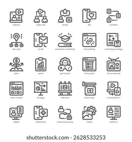 Social Planner Icon pack for your website, mobile, presentation, and logo design. Social Planner Icon outline design. Vector graphics illustration and editable stroke.