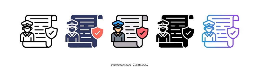 Social Policy Icon Multiple Vector Illustration