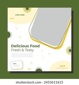 Social Post Design de Delicious Food.
