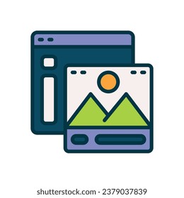 social post filled color icon. vector icon for your website, mobile, presentation, and logo design.