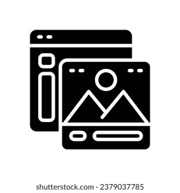 social post glyph icon. vector icon for your website, mobile, presentation, and logo design.