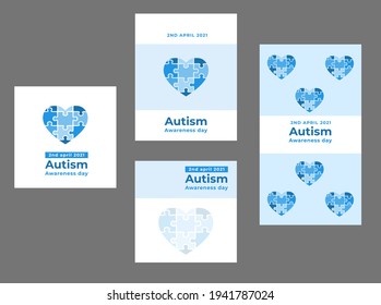 social post set autism world day awareness 2nd april 