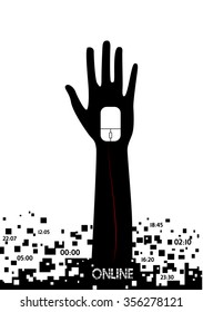 Social Poster. Dependence on the Internet.