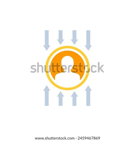 social pressure icon in flat design